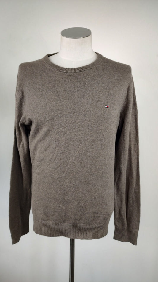 TOMMY HILFIGER  MAGLIONE COTONE CASHMERE VINTAGE UOMO Tg. M MAN SWEATER CASUAL