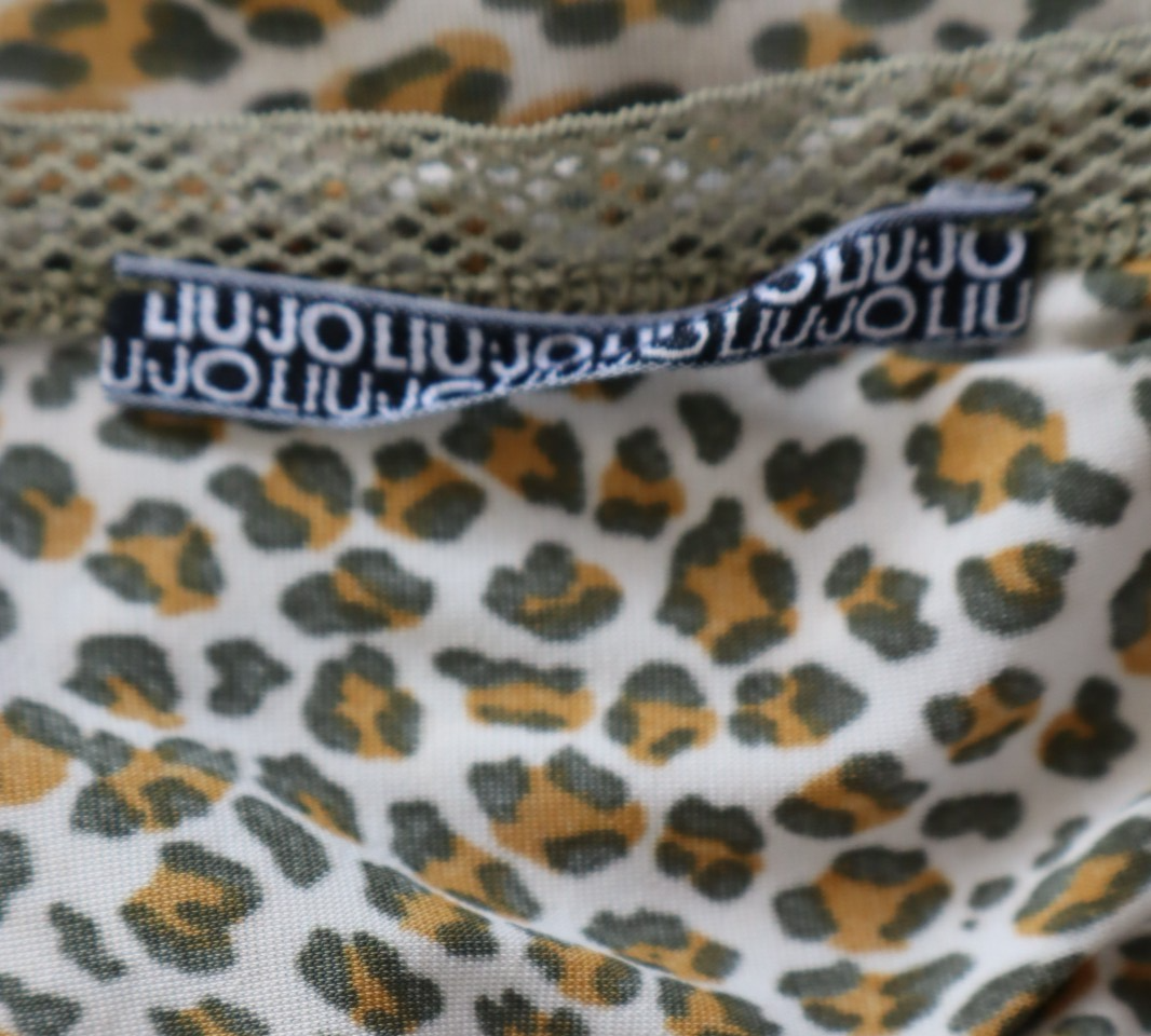 LIU JO VESTITO DONNA TG 42 WOMAN ANIMALIER MIDI ASIMMETRICO VINTAGE DRESS