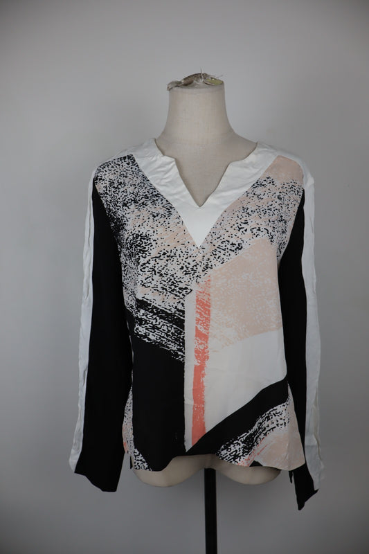 CALVIN KLEIN MAGLIA BLUSA DONNA TG. S WOMAN CASUAL VINTAGE T-SHIRT MANICA LUNGA