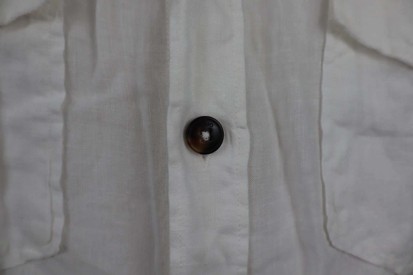 LIU JO CAMICIA UOMO LINO TG. 16 41 MAN CASUAL VINTAGE LINEN SHIRT BIANCO BOTTONI