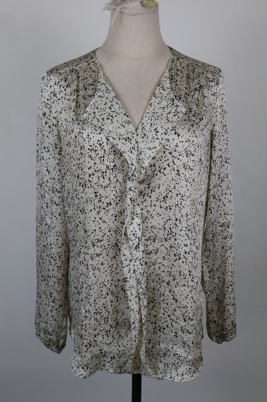 MARELLA SPORT CAMICIA  BLUSA DONNA TG. M WOMAN SHIRT CASUAL VINTAGE RUCHE