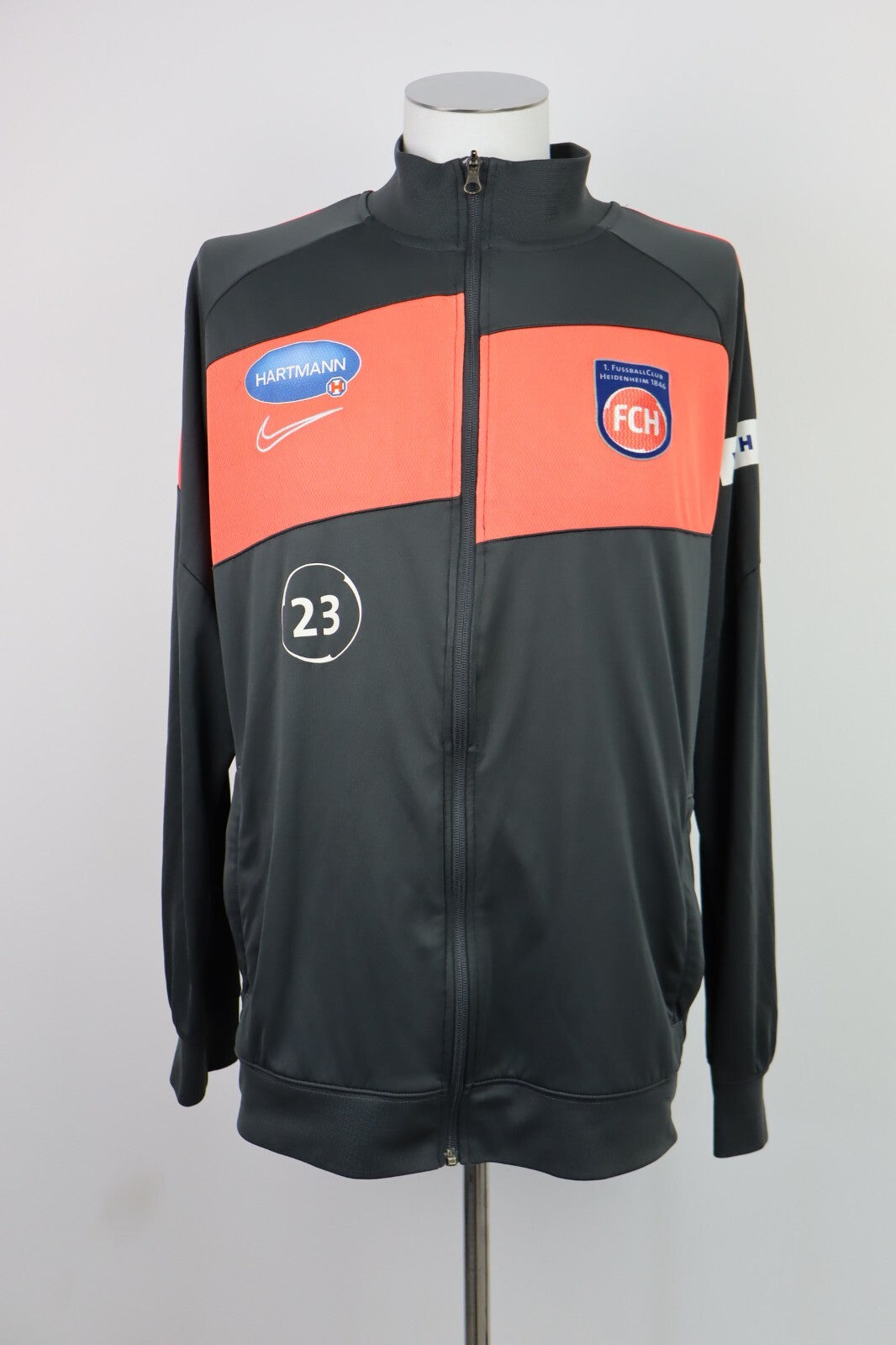 NIKE HEIDENHEIM FELPA GIACCA CALCIO SPORT UOMO TG. XL MAN JACKET SOCCER VINTAGE