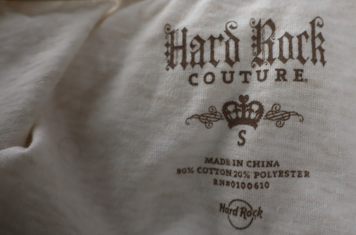 HARD ROCK MAGLIA DONNA TG. S WOMAN CASUAL VINTAGE T-SHIRT TOP COTONE LOGO