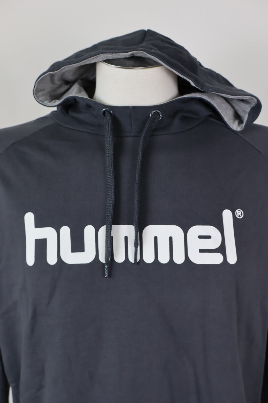 HUMMEL FELPA UOMO L MAN CASUAL JACKET VINTAGE SPORT SWEATSHIRT COTONE CAPPUCCIO