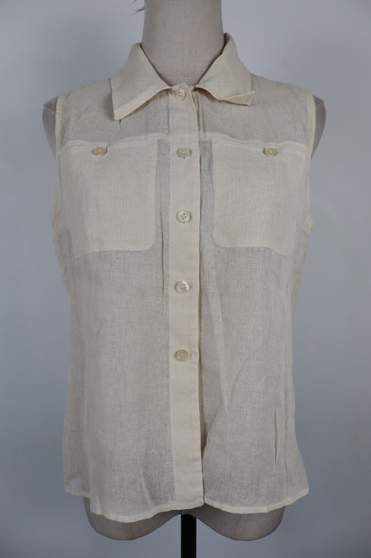 TRUSSARDI SPORT CAMICIA SMANICATA DONNA TG. S WOMAN SHIRT CASUAL VINTAGE COTONE