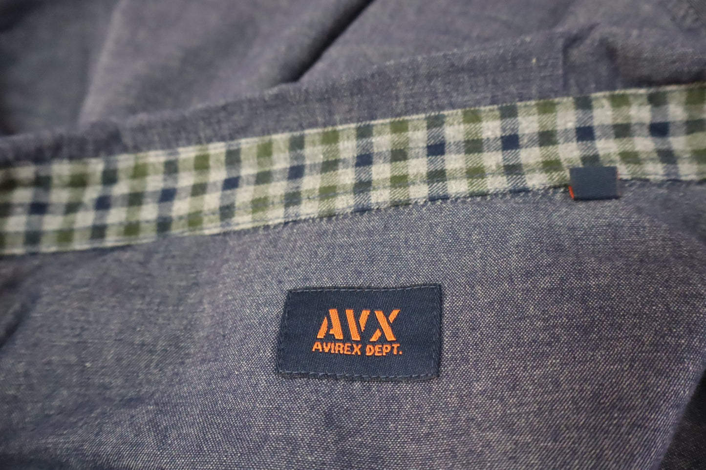 AVX AVIREX CAMICIA UOMO TG. XL MAN CASUAL VINTAGE SHIRT COTONE COTTON TASCA LOGO