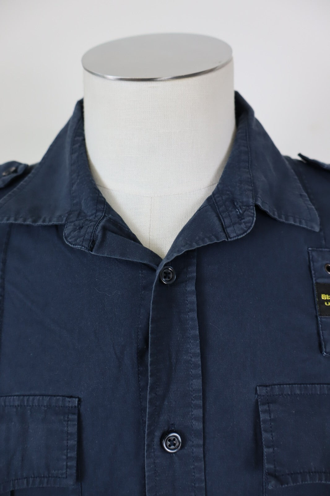 BLAUER USA CAMICIA UOMO COTONE TG L MAN CASUAL VINTAGE SHIRT COTONE