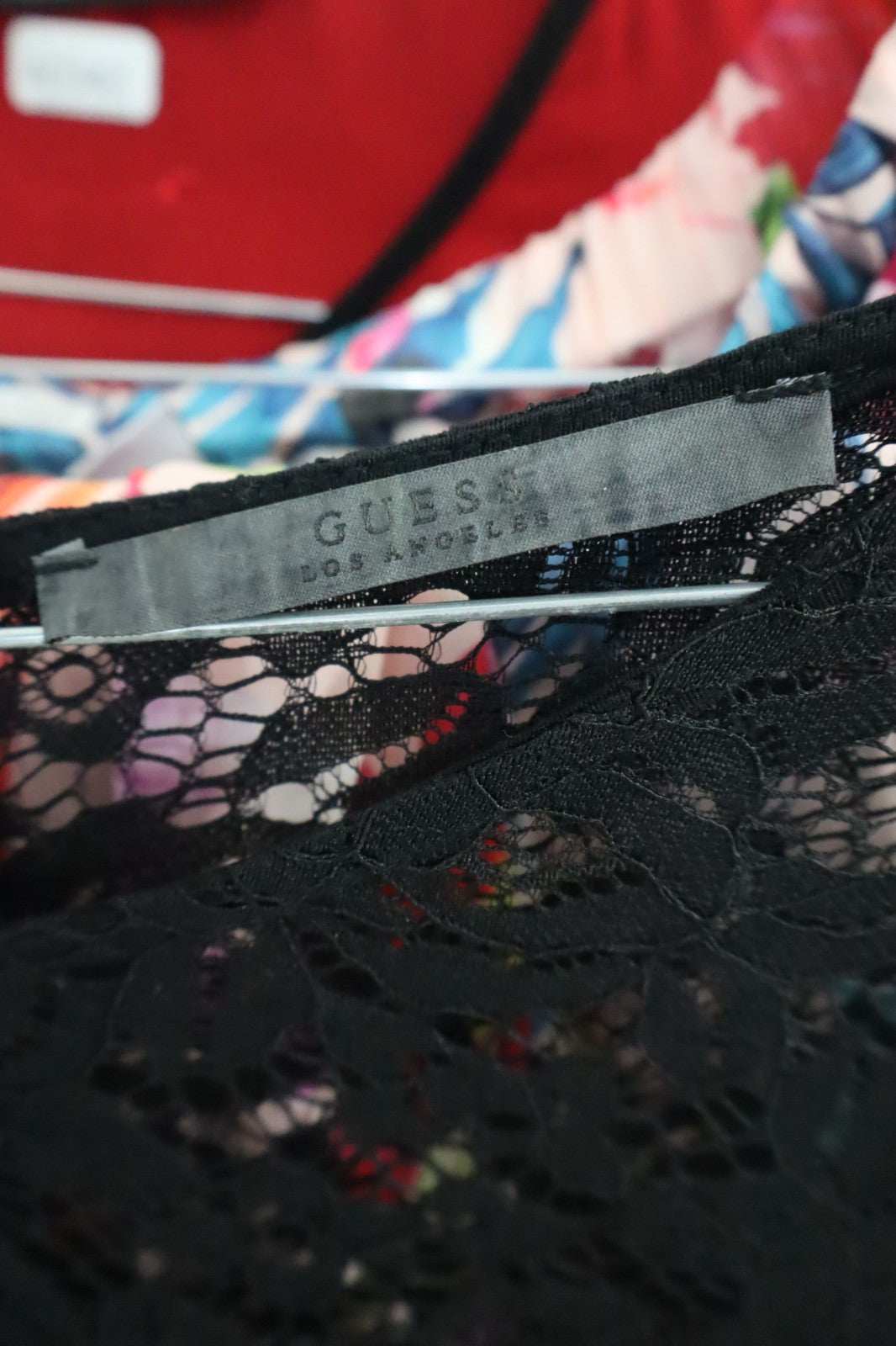 GUESS VESTITO DONNA TG. M WOMAN CASUAL VINTAGE DRESS ABITO FLOREALE CERNIERA