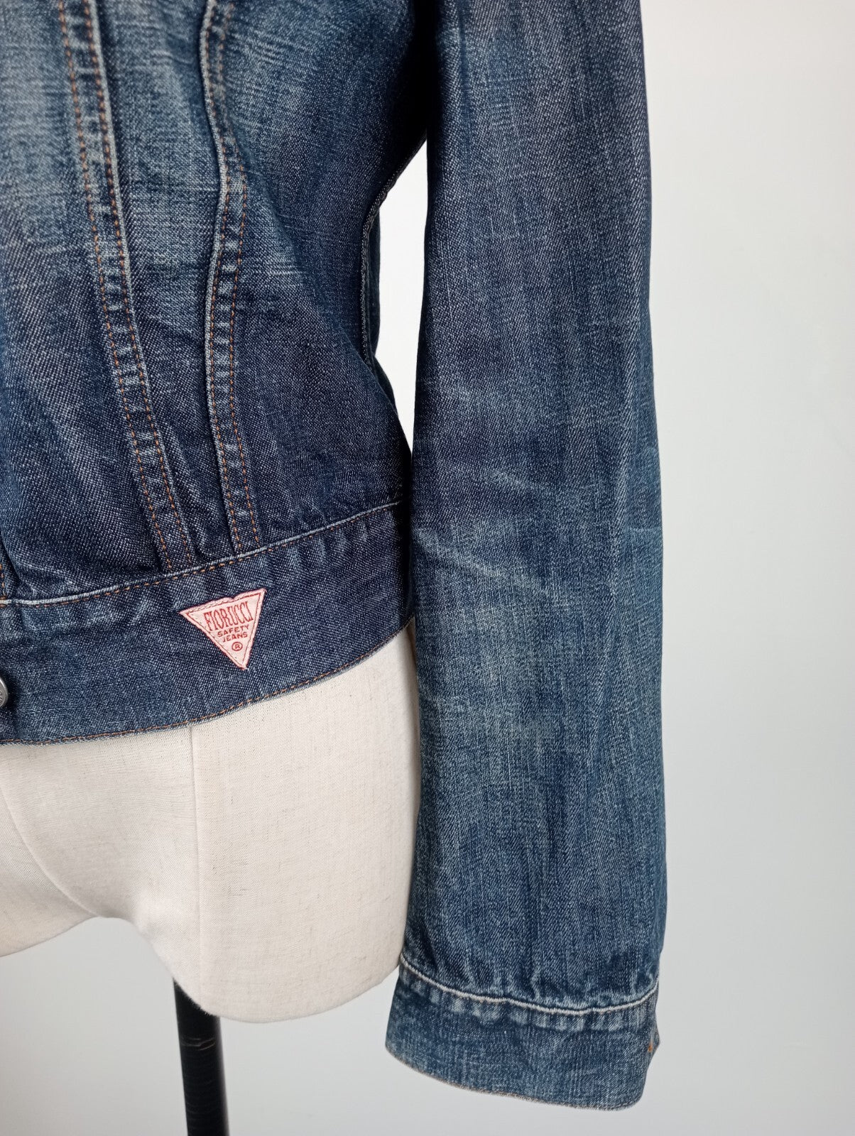 FIORUCCI JEANS GIUBBINO DONNA Tg. S WOMAN CASUAL JACKET COTONE DENIM VINTAGE