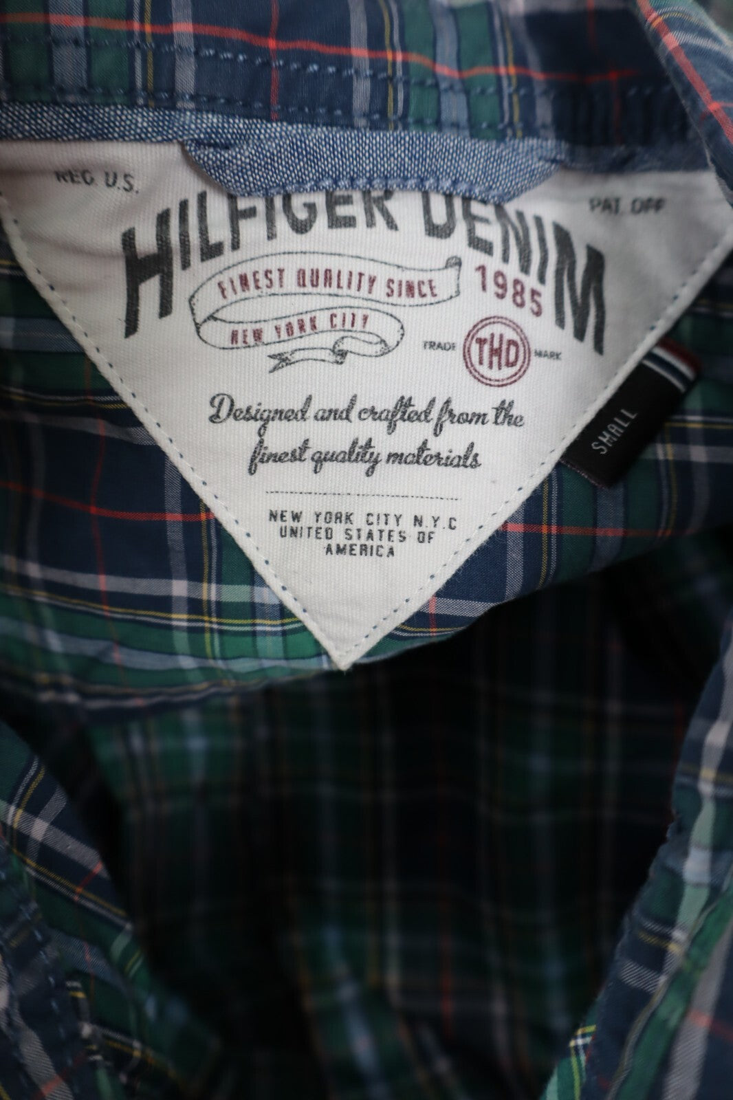 TOMMY HILFIGER CAMICIA UOMO COTONE TG. S MAN CASUAL VINTAGE COTTON SHIRT