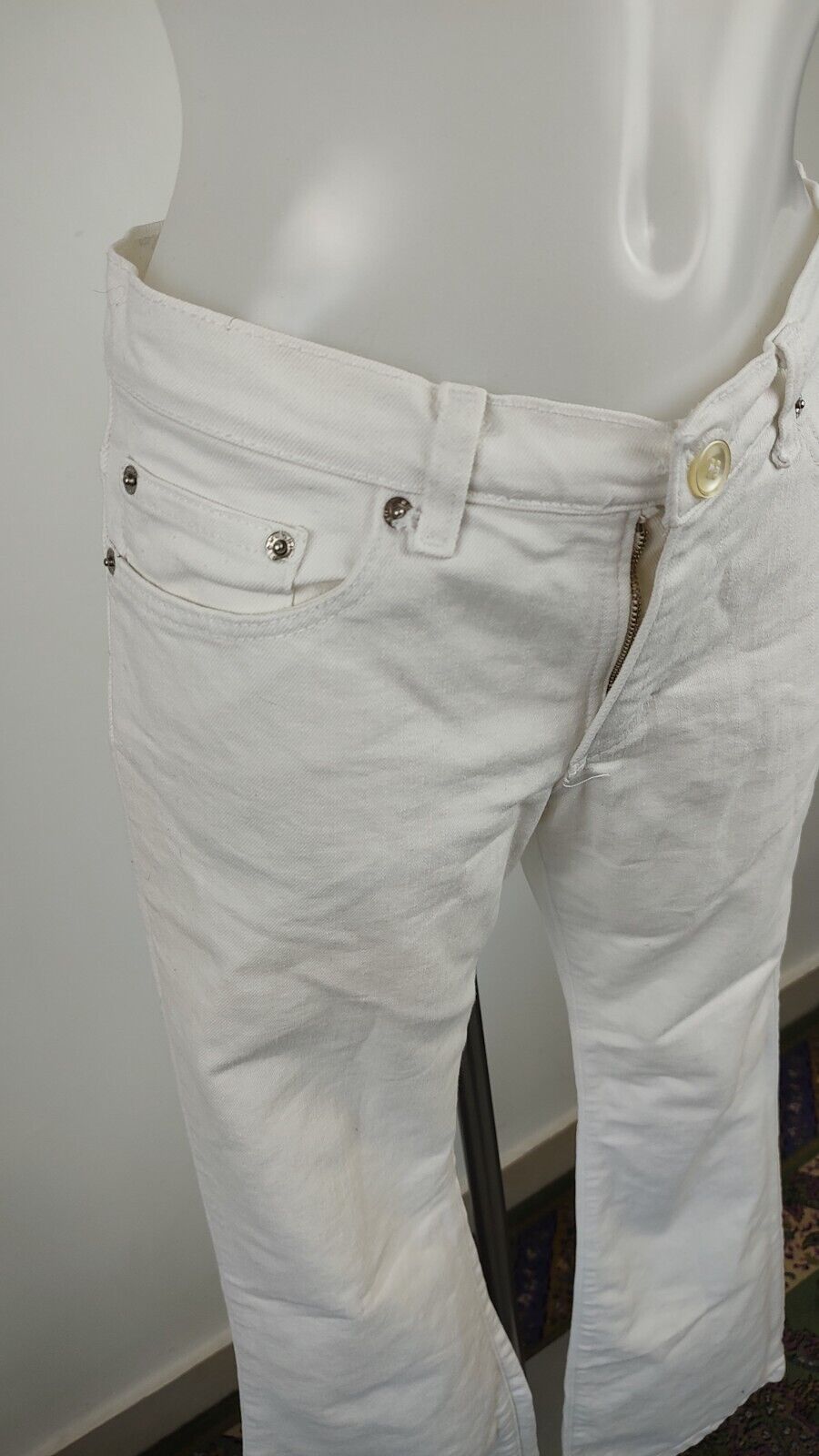 RICHMOND PANTALONE CASUAL DONNA TG. 30 WOMAN VINTAGE PANTS COTONE