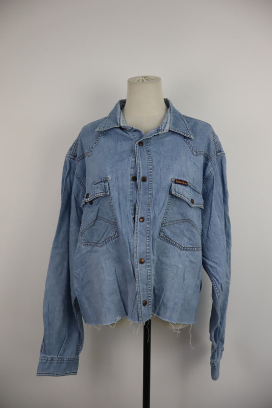 MARLBORO CLASSIC CAMICIA DONNA TG. XXL WOMAN SHIRT CASUAL VINTAGE COTONE DENIM