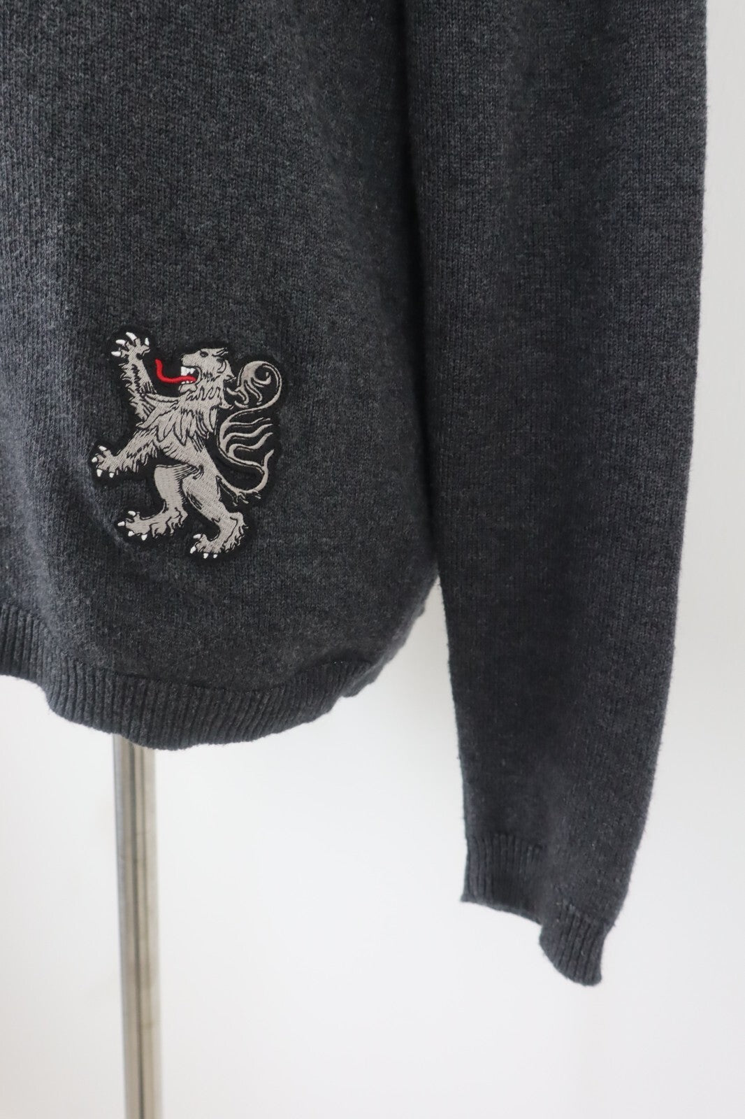 SUN68 MAGLIONE UOMO Tg. L MAN SWEATER CASUAL VINTAGE COTONE LANA CON TOPPE