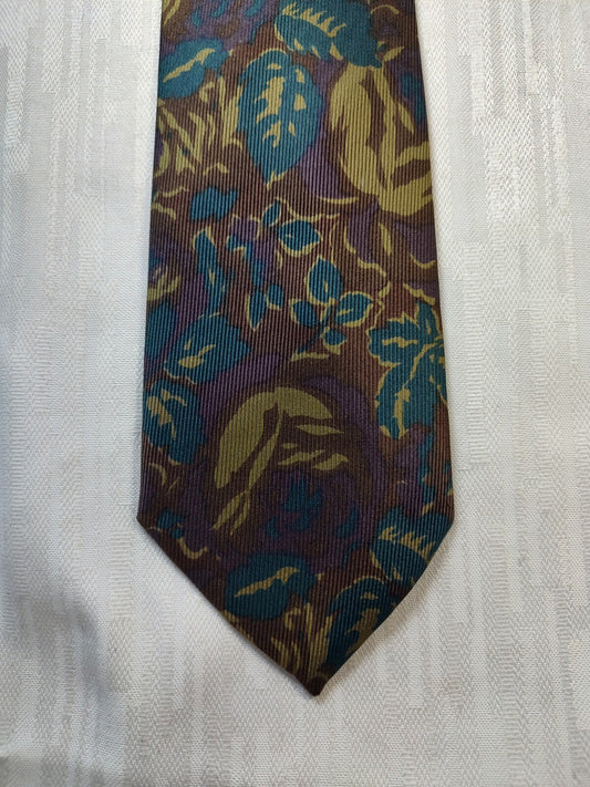 LES COPAINS 100% SILK TIE SETA CRAVATTA NECKTIE MADE IN ITALY CLASSIC