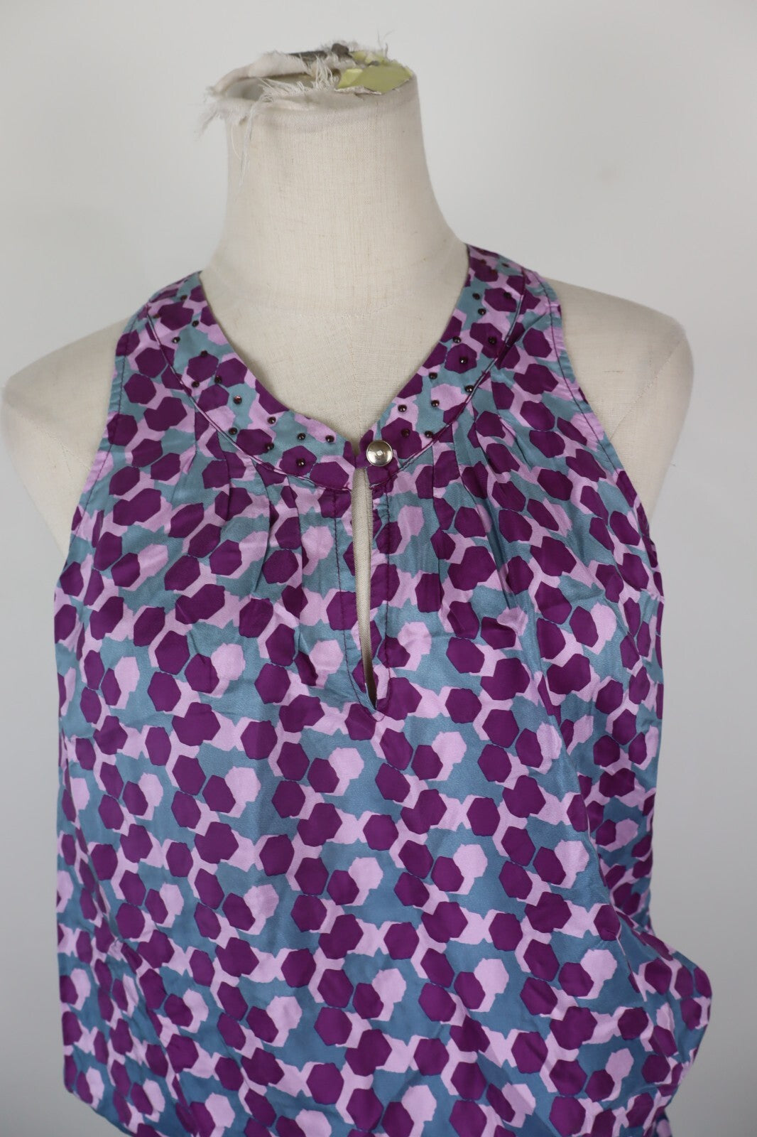 LIU JEANS BY LIU JO VESTITO DONNA TG 42 WOMAN CASUAL VINTAGE DRESS SETA