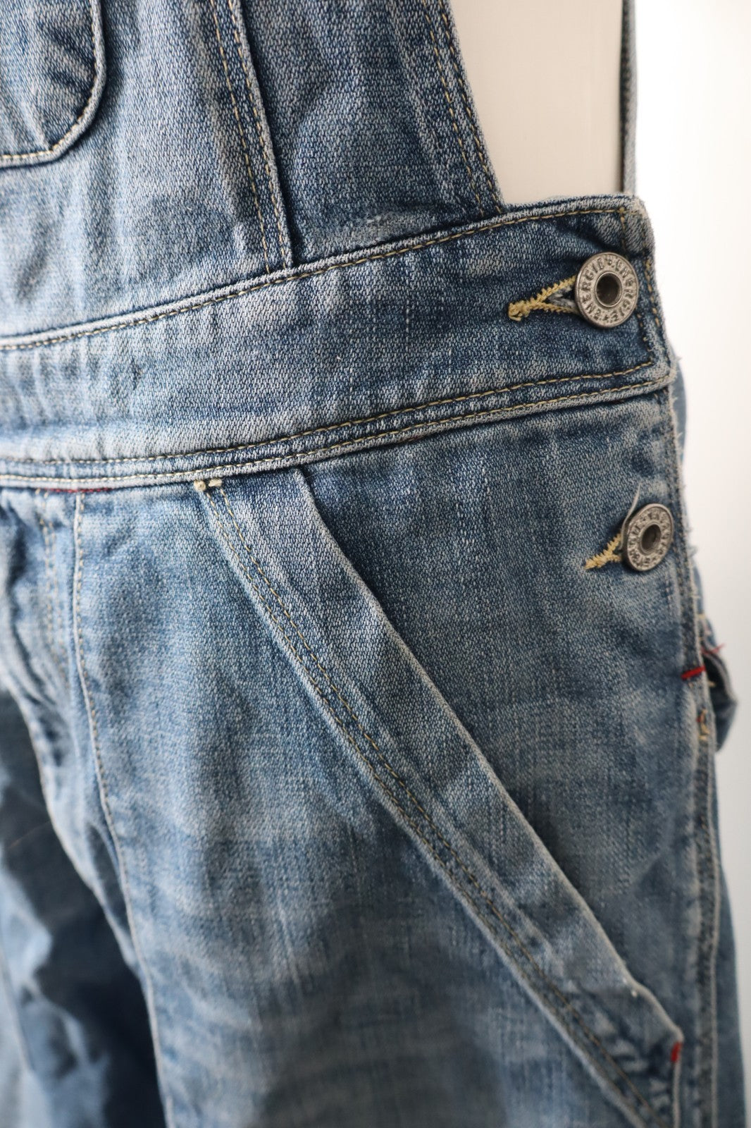 ENERGIE SALOPETTE JEANS MAN DENIM Tg. W31 COTONE CASUAL VINTAGE UOMO