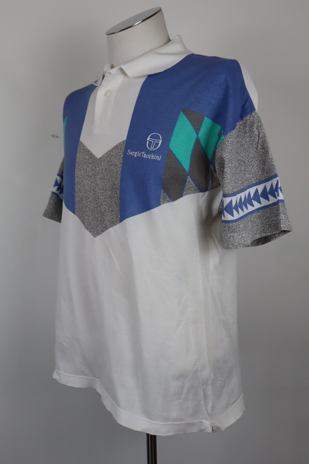 SERGIO TACCHINI TENNIS MAGLIA POLO UOMO TG V MAN SHIRT CASUAL VINTAGE MADE ITALY