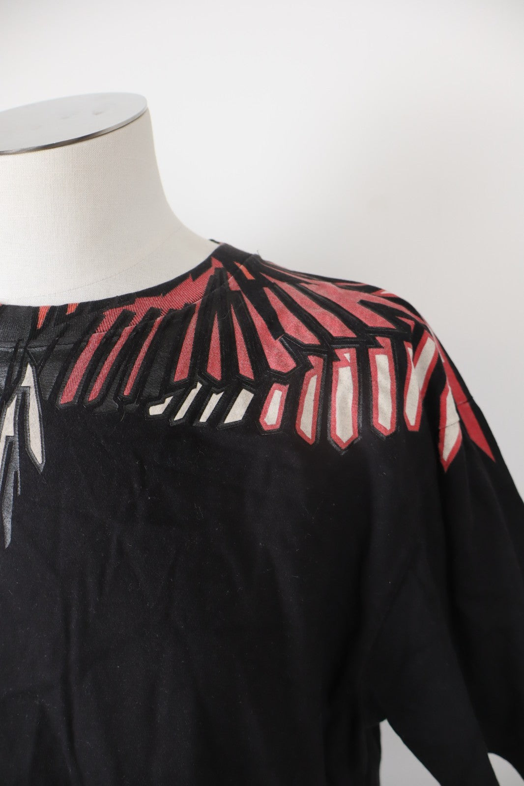 MARCELO BURLON MAGLIA UOMO TG XL MAN T-SHIRT CASUAL VINTAGE COTONE LOGO NERO