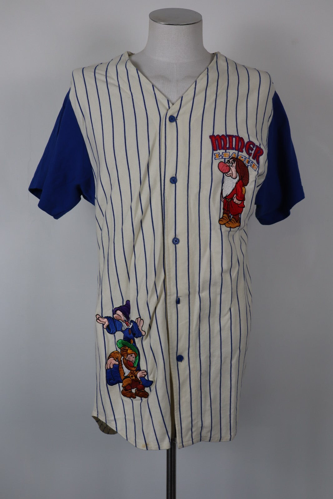 DISNEY STORE CAMICIA BASEBALL UOMO COTONE  TG S MAN CASUAL VINTAGE SHIRT 7 NANI