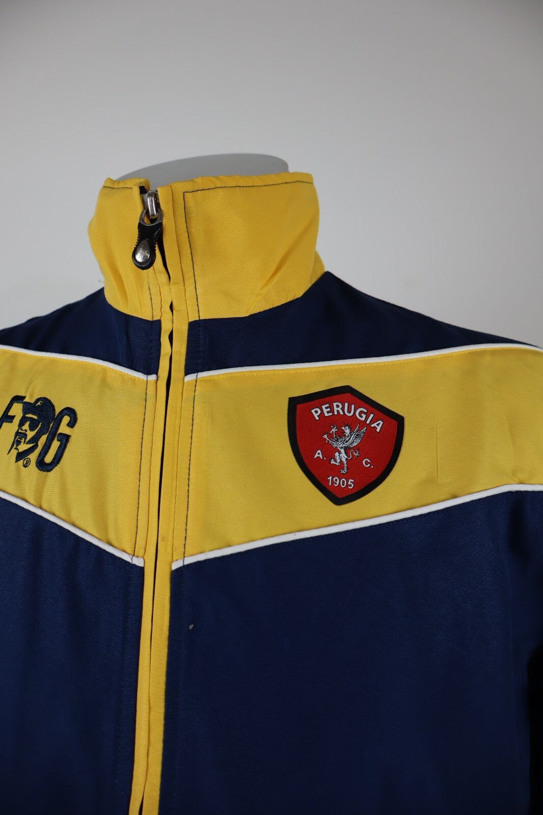 FRANKIE GARAGE PERUGIA GIACCA SPORT CALCIO UOMO Tg S MAN VINTAGE SOCCER JACKET