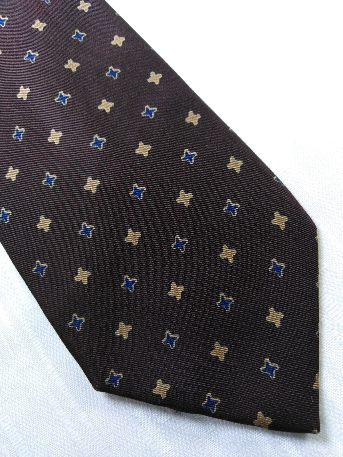 MICKY MILANO 100% SILK TIE SETA CRAVATTA NECKTIE MADE  ITALY SELF TIPPED