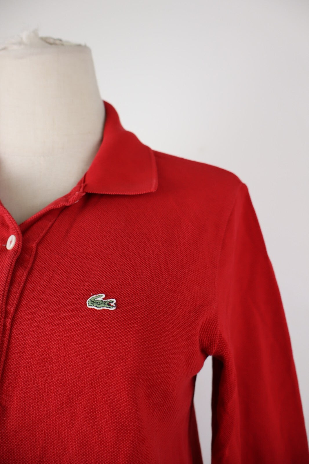 LACOSTE POLO MAGLIA DONNA COTONE TG. 36 WOMAN COTTON SHIRT CASUAL VINTAGE