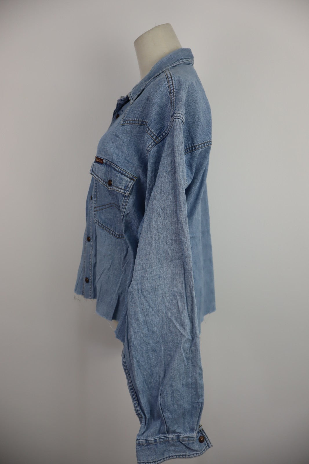 MARLBORO CLASSIC CAMICIA DONNA TG. XXL WOMAN SHIRT CASUAL VINTAGE COTONE DENIM