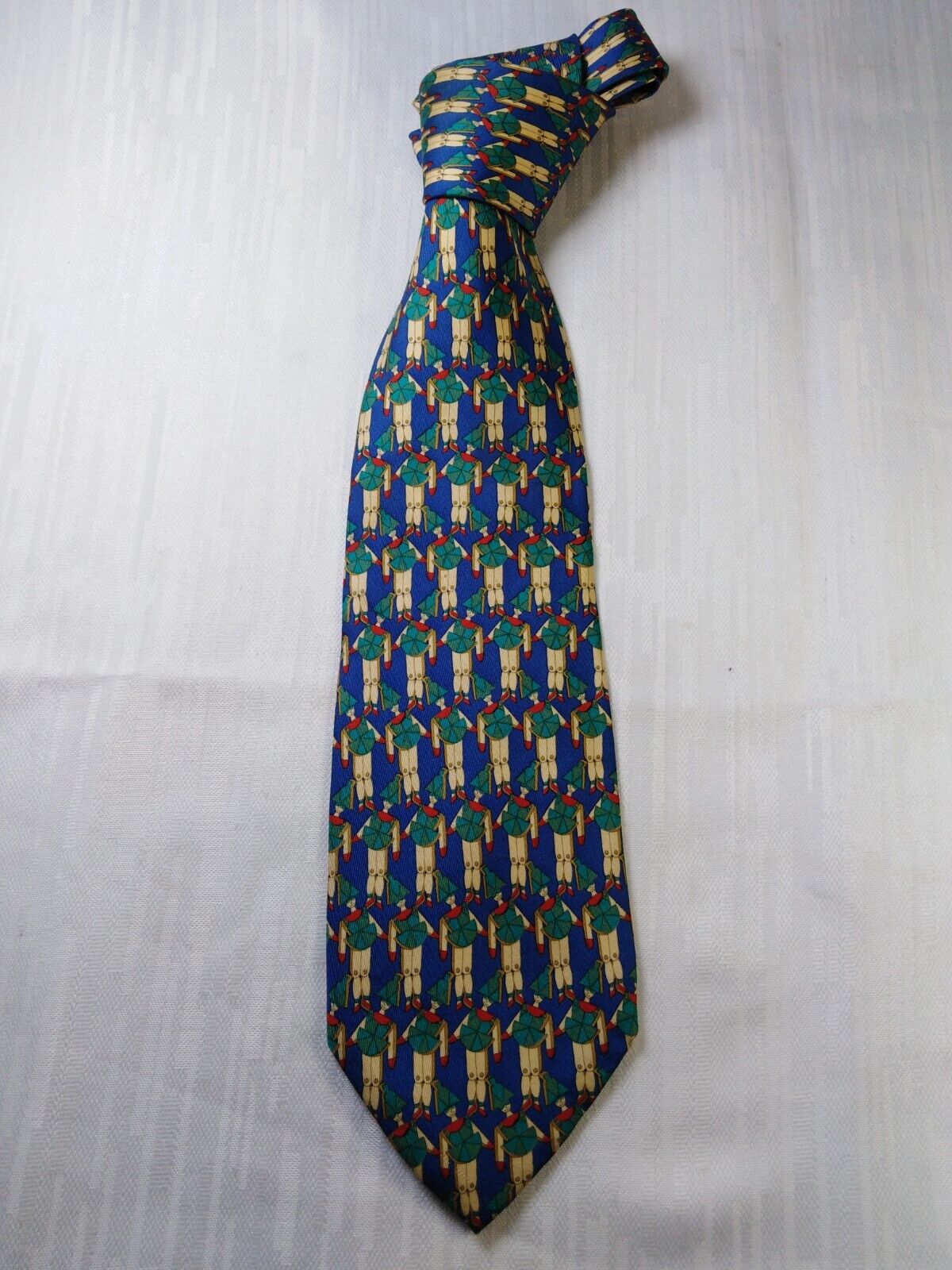 NAZARENO GABRIELLI 100% SETA SILK TIE CRAVATTA NECKTIE ITALY VINTAGE SELF TIPPED