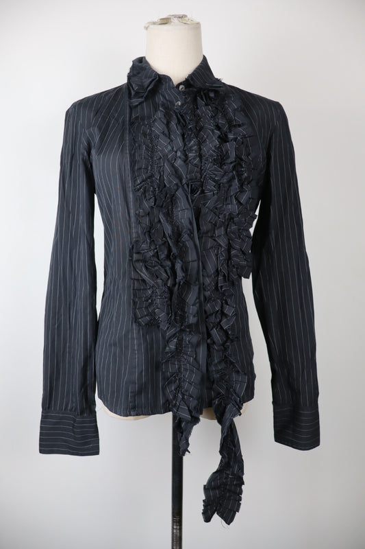 DONDUP CAMICIA  DONNA TG. 42 WOMAN SHIRT CASUAL VINTAGE COTONE VOLANT