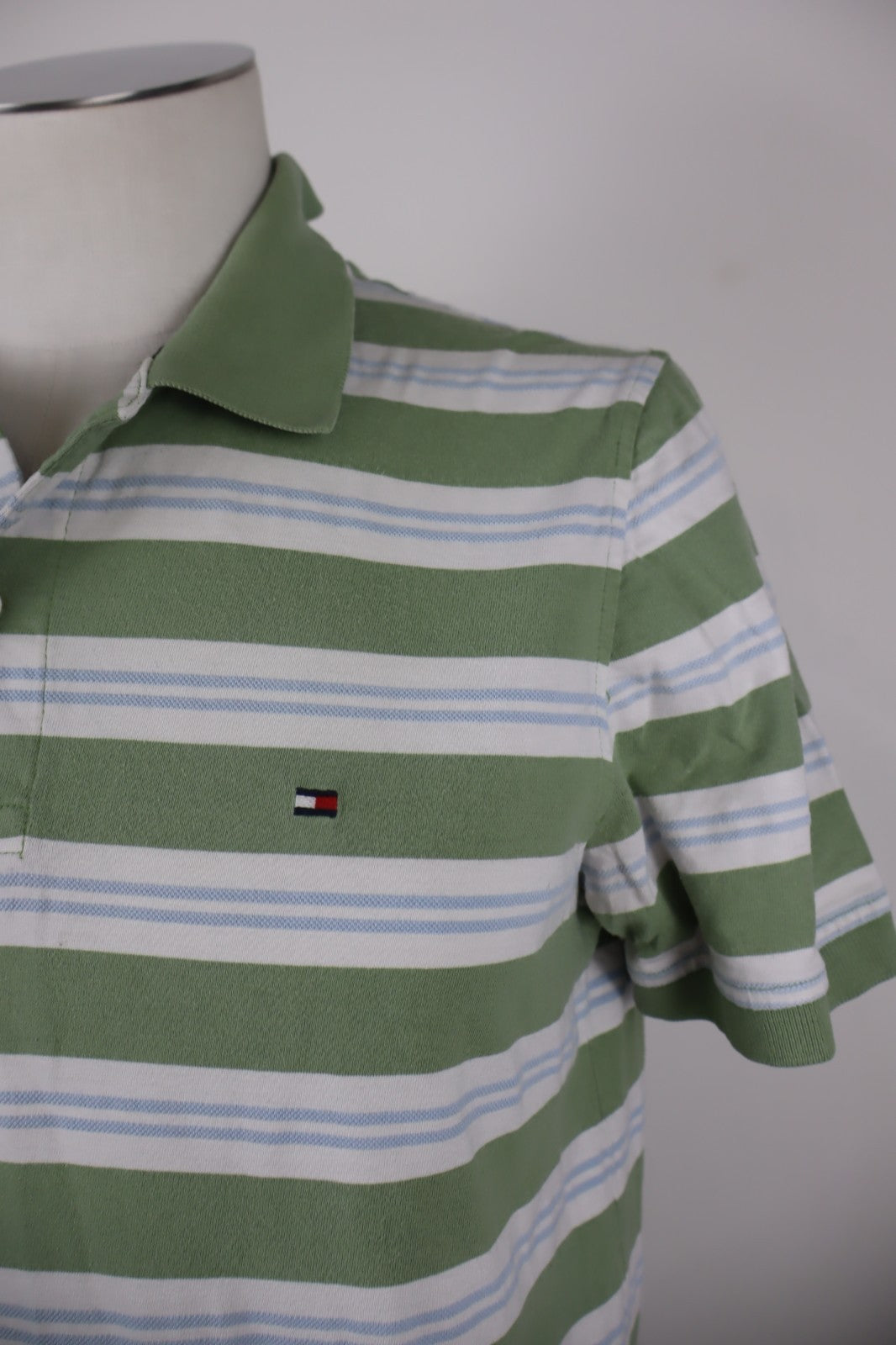 TOMMY HILFIGER POLO MAGLIA COTONE UOMO M MAN SHIRT CASUAL VINTAGE COTTON RIGHE