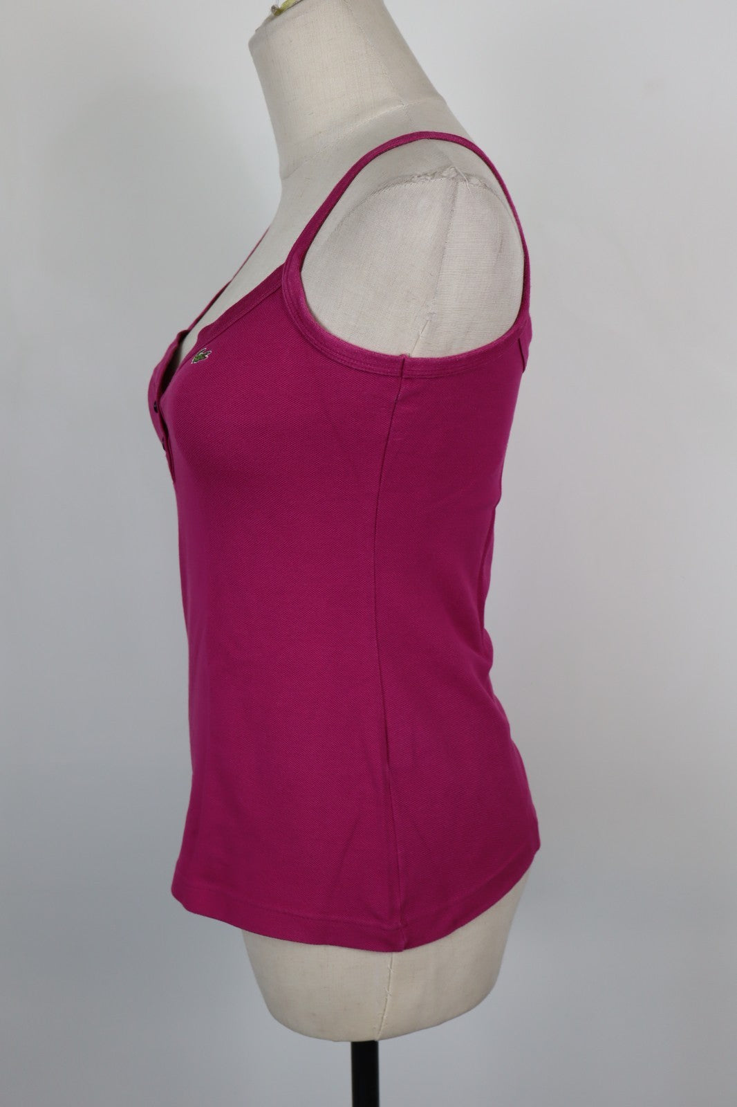 LACOSTE MAGLIA DONNA TG. 36 WOMAN CASUAL VINTAGE TANK TOP T-SHIRT