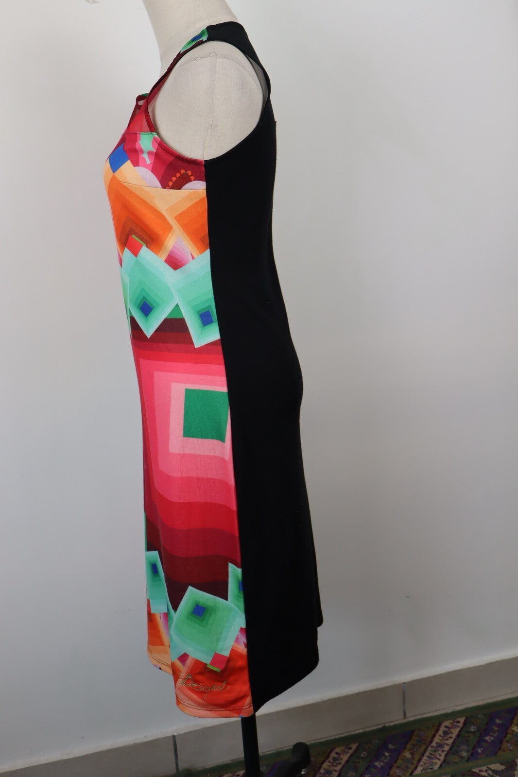 DESIGUAL VESTITO ABITO DONNA TG. S WOMAN CASUAL VINTAGE DRESS