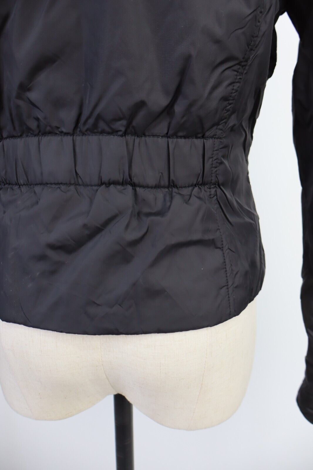 GIUBBINO MINIMALISTA SATINATO NYLON GIACCA DONNA TG M WOMAN JACKET Y2K 2000'S
