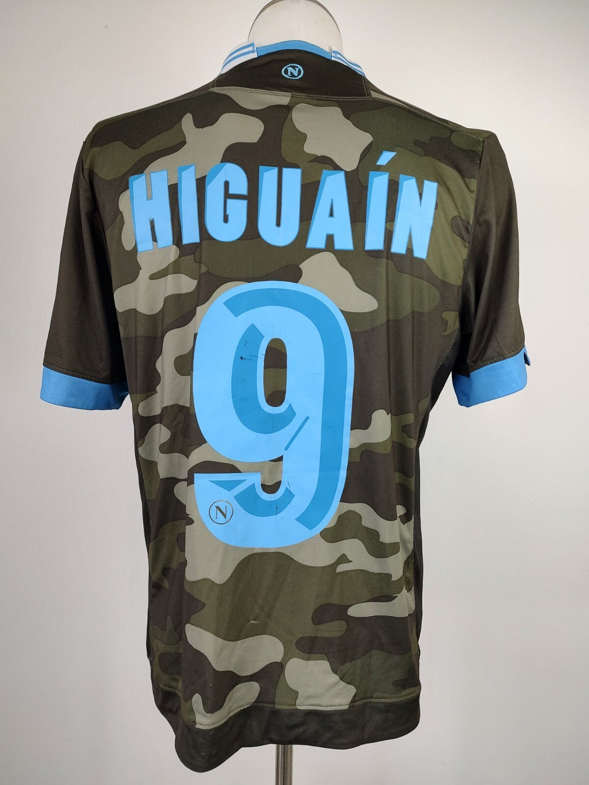 MACRON NAPOLI HIGUAIN N 9 MAGLIA CALCIO UOMO XL SOCCER TRIKOT MAN JERSEY 2013/14