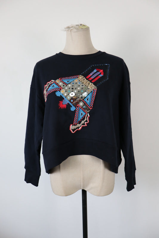 MAX & CO FELPA SPORTIVA DONNA Tg. M WOMAN SPORT SWEATSHIRT