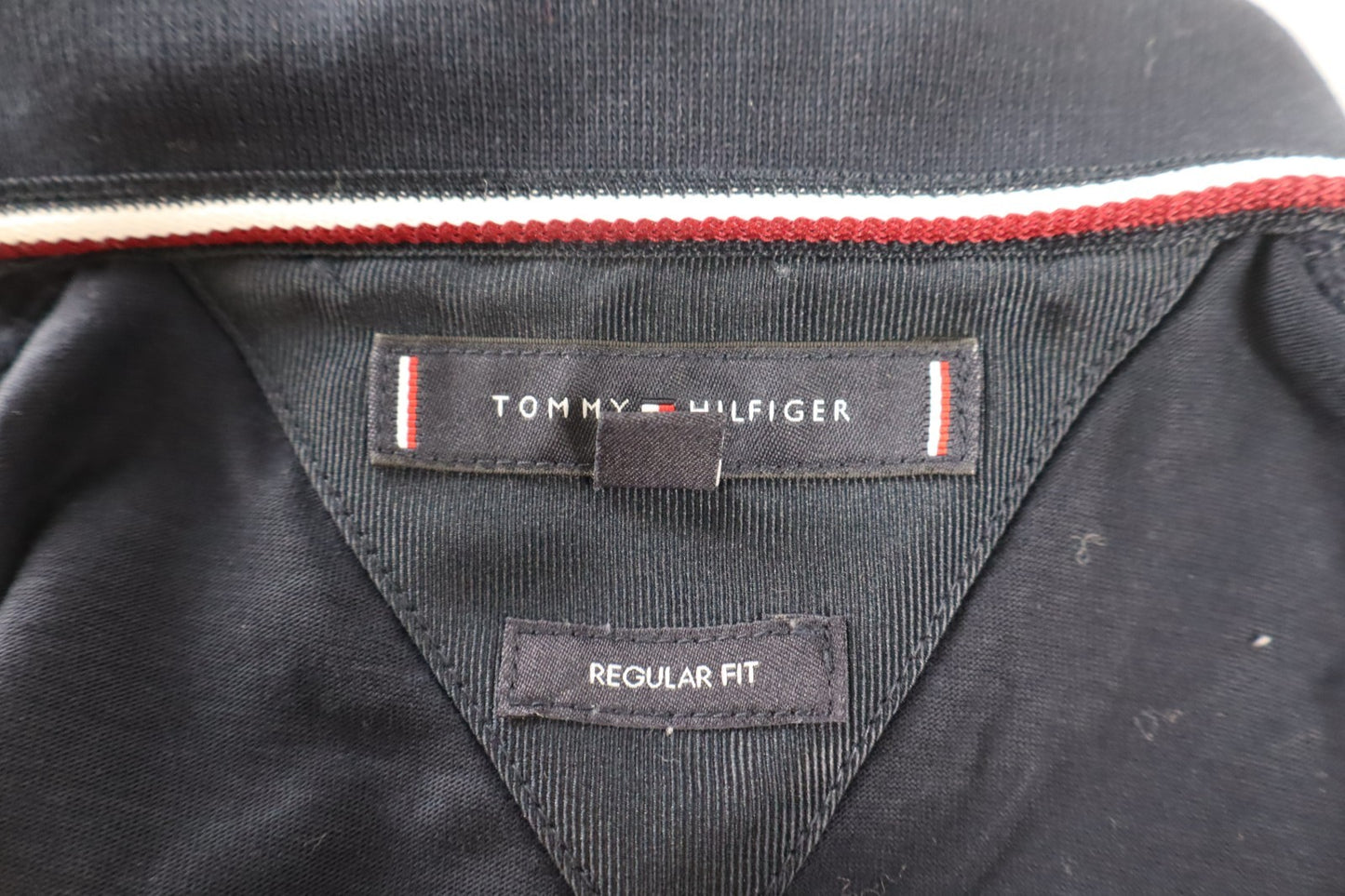 TOMMY HILFIGER POLO CON ZIP MAGLIA UOMO TG M MAN COTONE T-SHIRT CASUAL VINTAGE