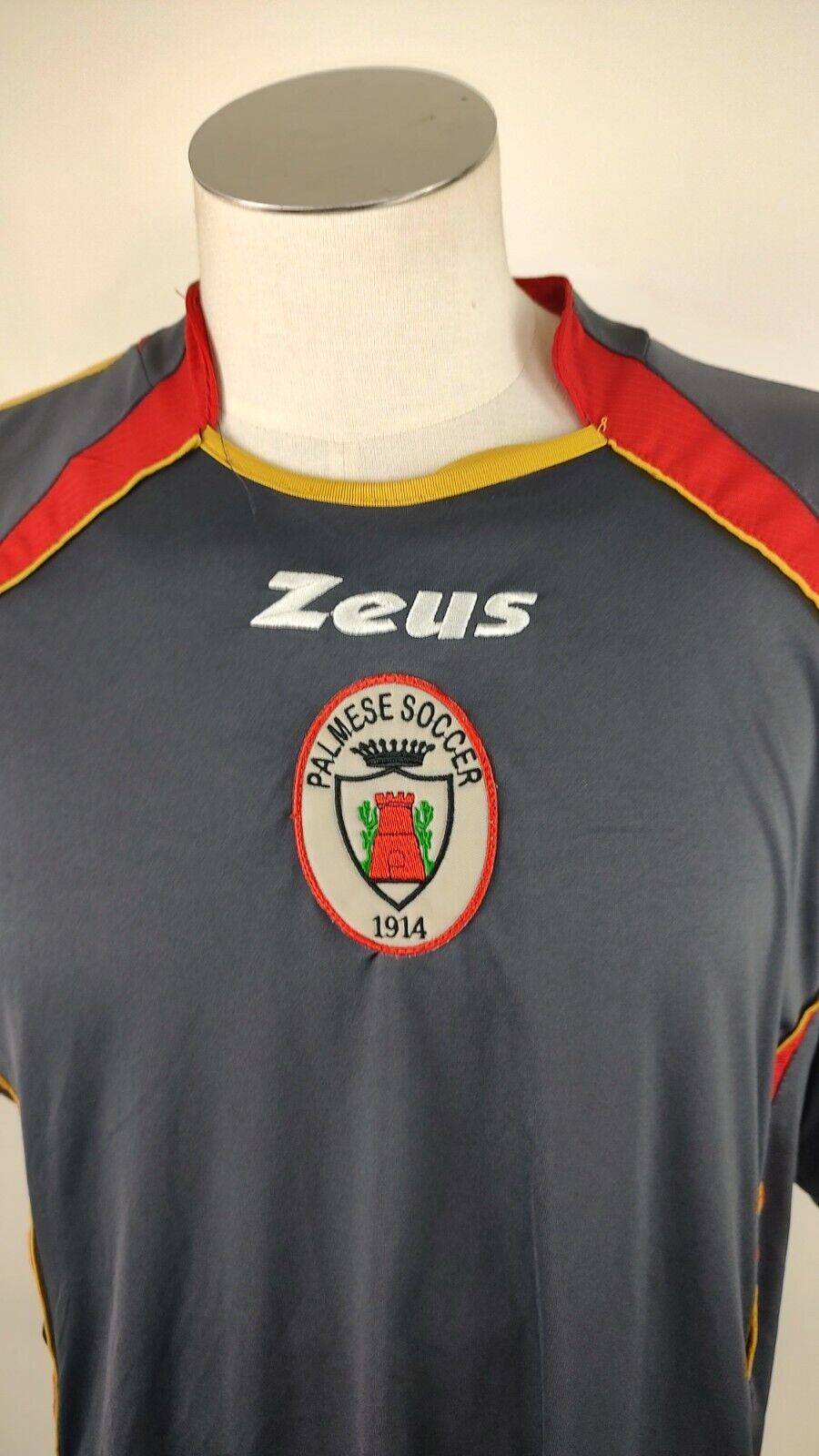 ZEUS PALMESE TRAINER MAGLIA CALCIO UOMO Tg XL SOCCER JERSEY TRIKOT VINTAGE