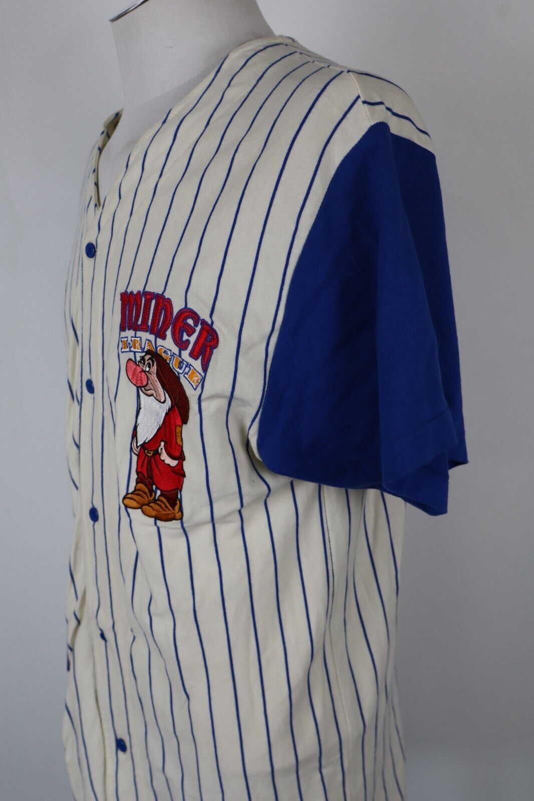 DISNEY STORE CAMICIA BASEBALL UOMO COTONE  TG S MAN CASUAL VINTAGE SHIRT 7 NANI