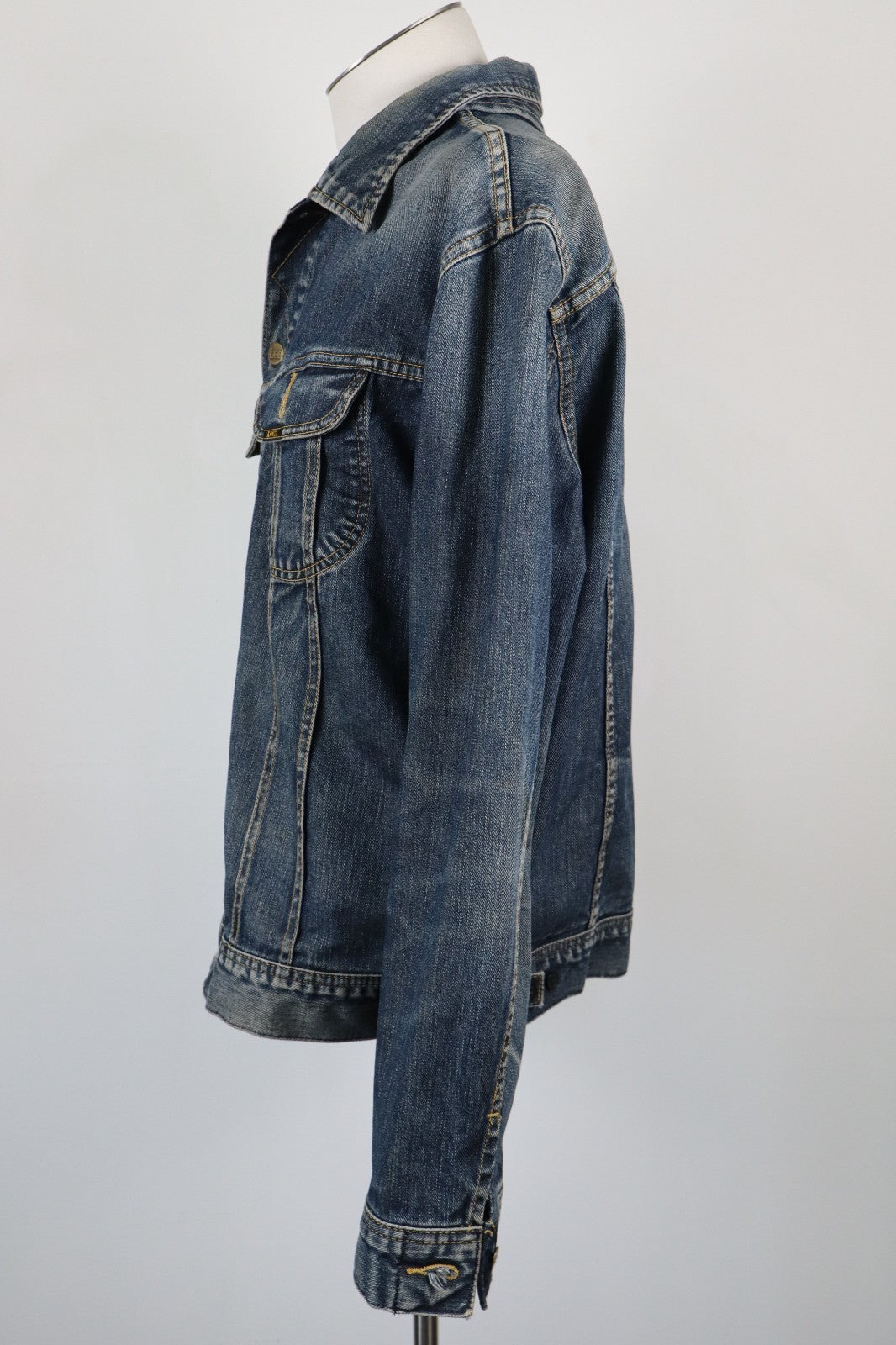 LEE GIUBBINO JEANS COTONE UOMO TG XL MAN JACKET CASUAL VINTAGE DENIM COTTON