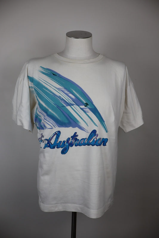 AUSTRALIAN MAGLIA  T-SHIRT UOMO TG. M MAN SHIRT CASUAL VINTAGE MANICHE CORTE