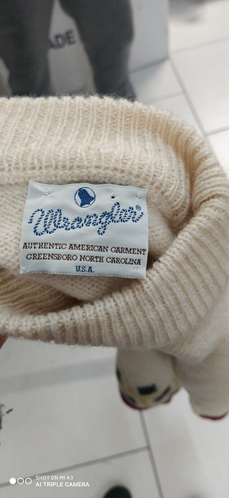 WRANGLER MAGLIONE LANA WOOL DONNA Tg. 2XL WOMAN CASUAL SWEATER VINTAGE