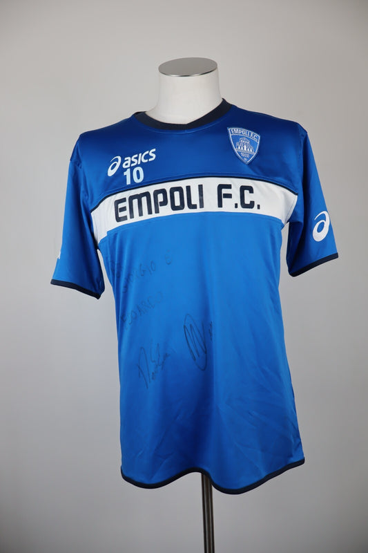 ASICS EMPOLI FC MAGLIA CALCIO UOMO Tg L SOCCER JERSEY SPORT VINTAGE AUTOGRAFATA