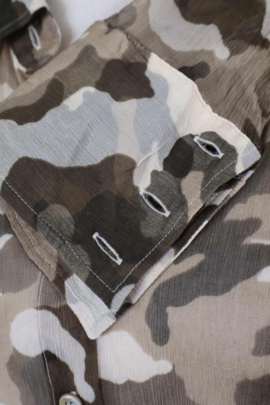 MARELLA CAMICIA  DONNA TG. 44 WOMAN SHIRT CASUAL VINTAGE SETA CAMOUFLAGE SILK