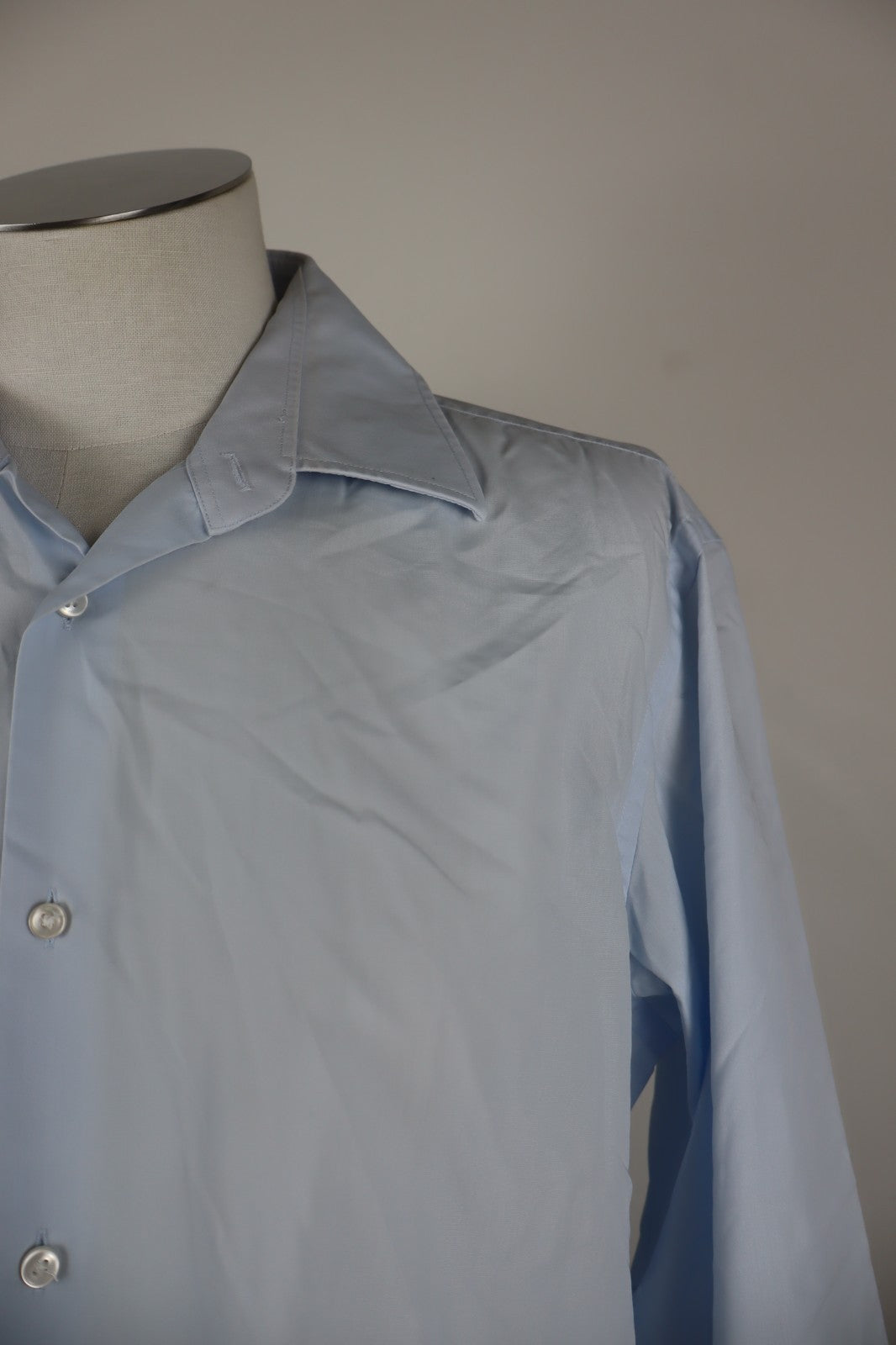 HUGO BOSS CAMICIA UOMO TG. 41 16 MAN CASUAL VINTAGE SHIRT COTONE COTTON CELESTE