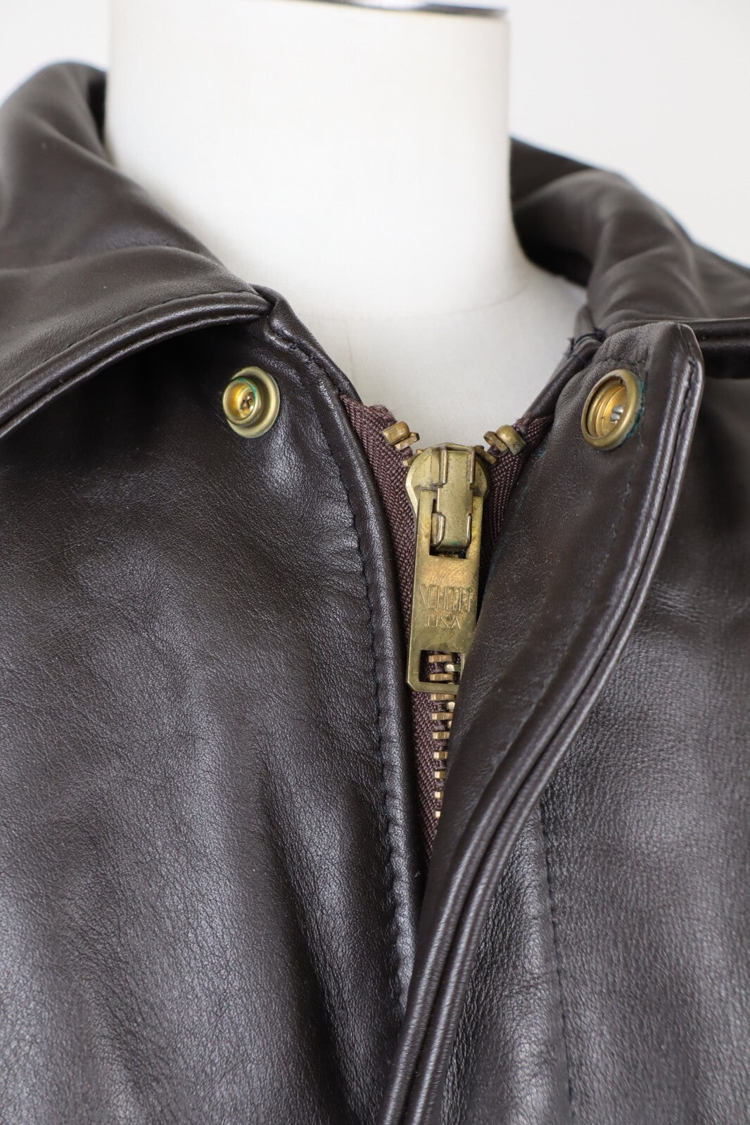 SCHOTT 684 GIUBBINO PELLE LEATHER UOMO Tg 52 MAN CASUAL VINTAGE JACKET