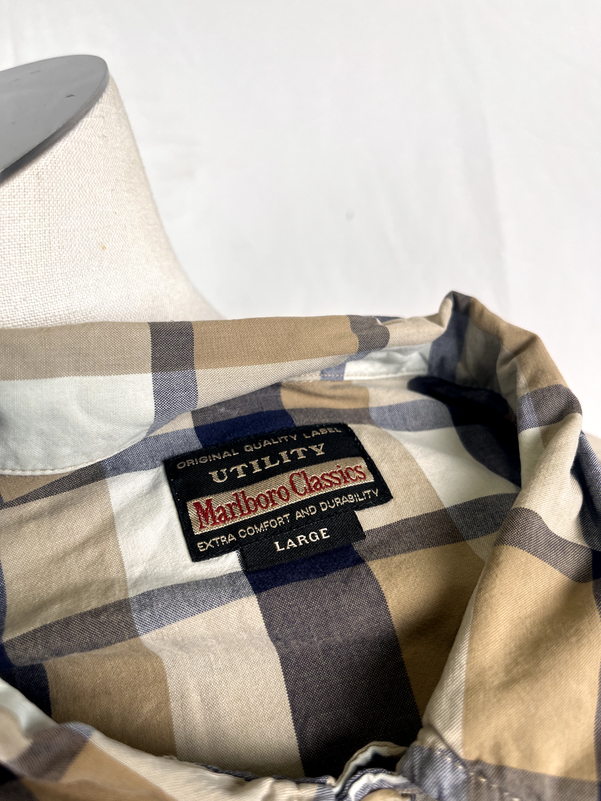 MARLBORO CLASSIC CAMICIA UOMO COTONE TG. L MAN CASUAL VINTAGE SHIRT COTTON