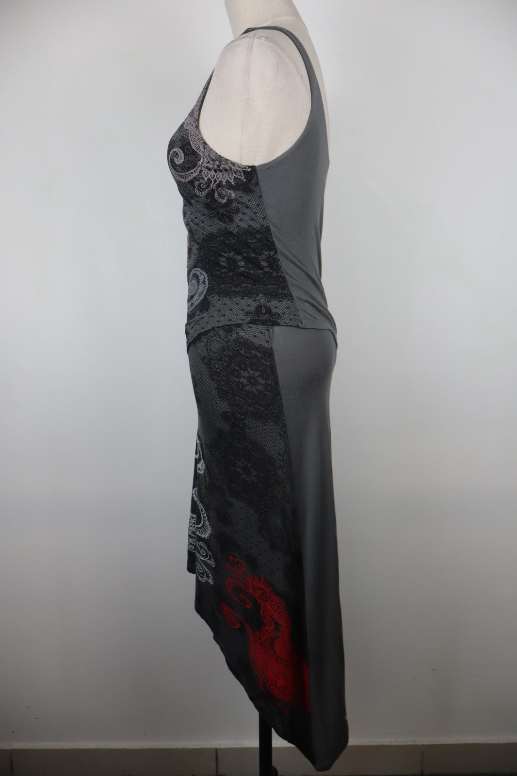 DESIGUAL VESTITO BRETELLE DONNA TG M WOMAN CASUAL VINTAGE DRESS ABITO LOGO