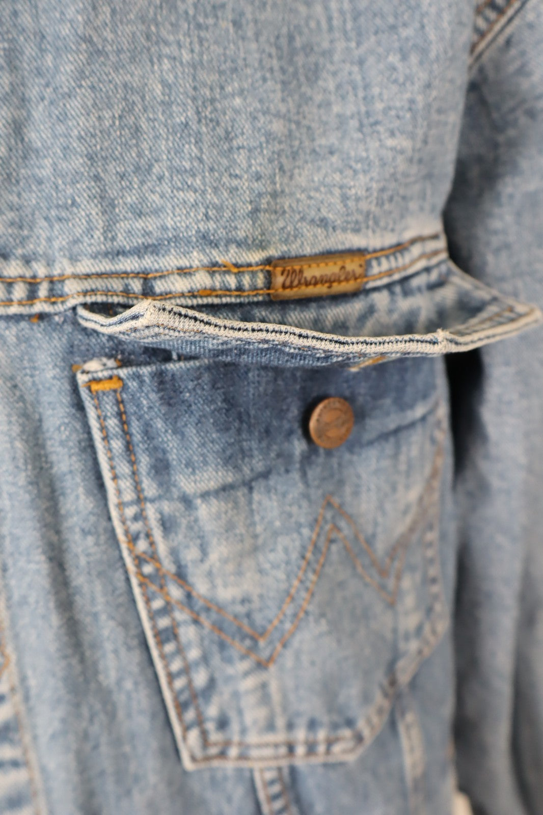 WRANGLER GIUBBINO JEANS COTONE UOMO TG XL MAN JACKET CASUAL VINTAGE DENIM COTTON