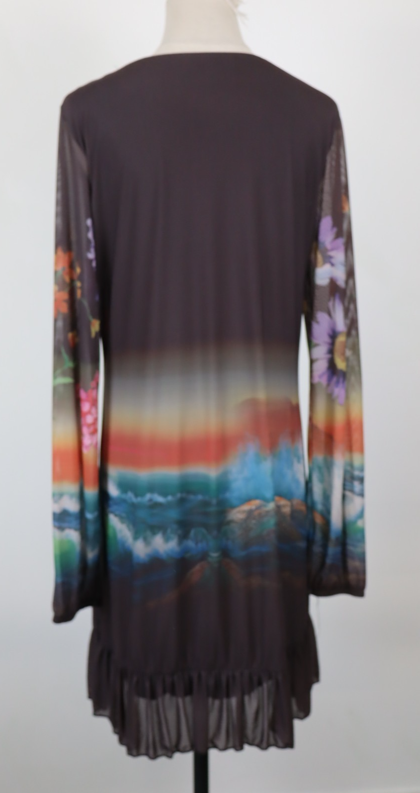 DESIGUAL  VESTITO ABITO DONNA TG.  XL  SHORT WOMAN CASUAL VINTAGE DRESS