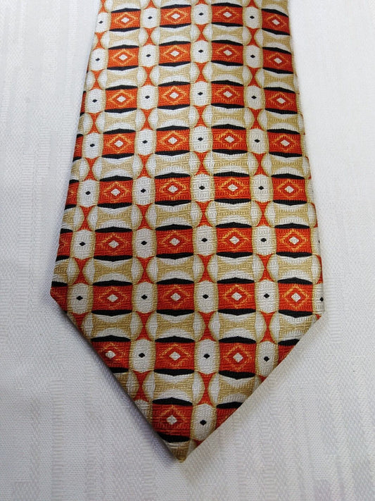 METROPOLITAN MUSEUM OF ART 100%  SILK TIE SETA CRAVATTA NECKTIE VINTAGE